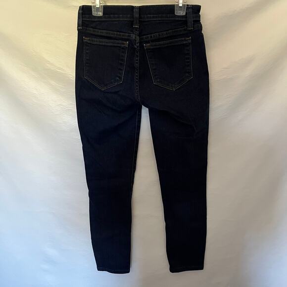 J. Crew Toothpick Womens Crop Jeans Size 24 Dark Wash Low Rise Stretch Denim - Picture 5 of 10